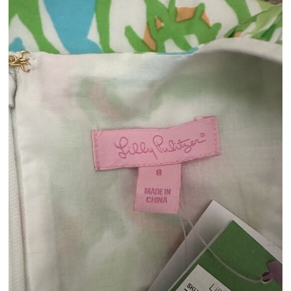 NWT Lilly Pulitzer Fryer Cotton Shift Dress Sz 8 Multi Elephant Ears $188 - Picture 7 of 8